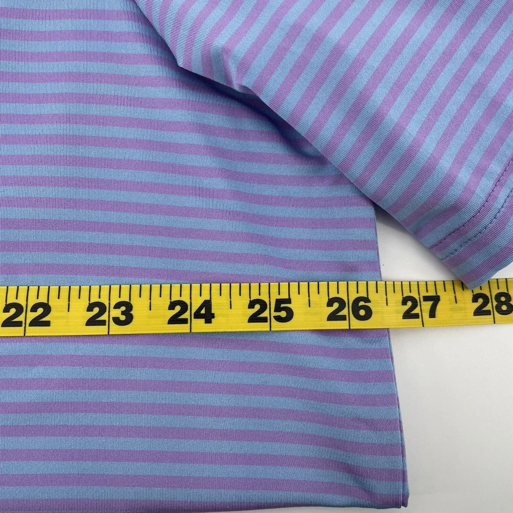 RLX Ralph Lauren Polo Shirt 2XL Purple Blue‎ Stripe Performance Golf Big & Tall